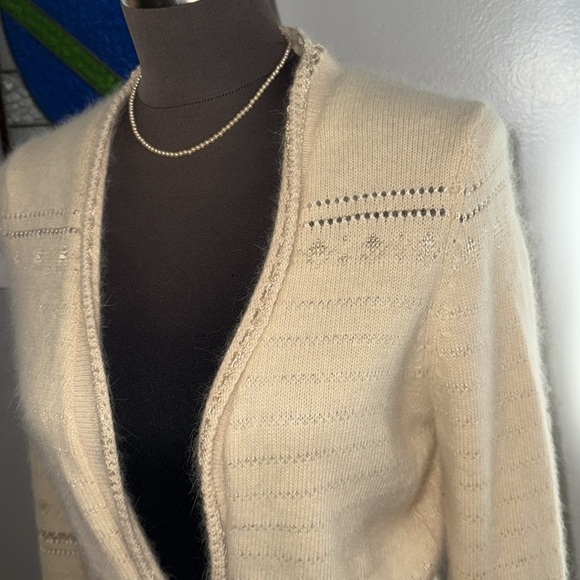 The Limited Y2K Angora Blend Tie Front Cardigan SZ Medium - Picture 2 of 9